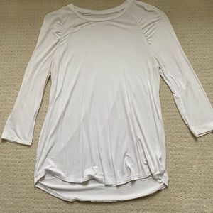 White baseball tee top